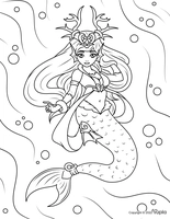 Queen Mermaid in Sea